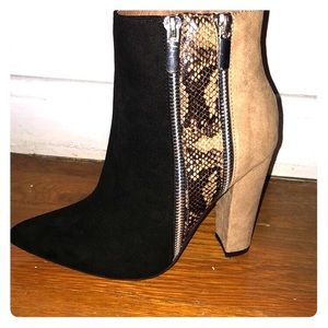 Super cute brand new colorblock booties